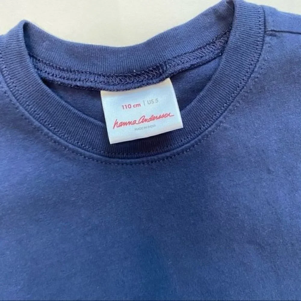 Hanna Andersson Alligator Appliqué Tee Navy 5